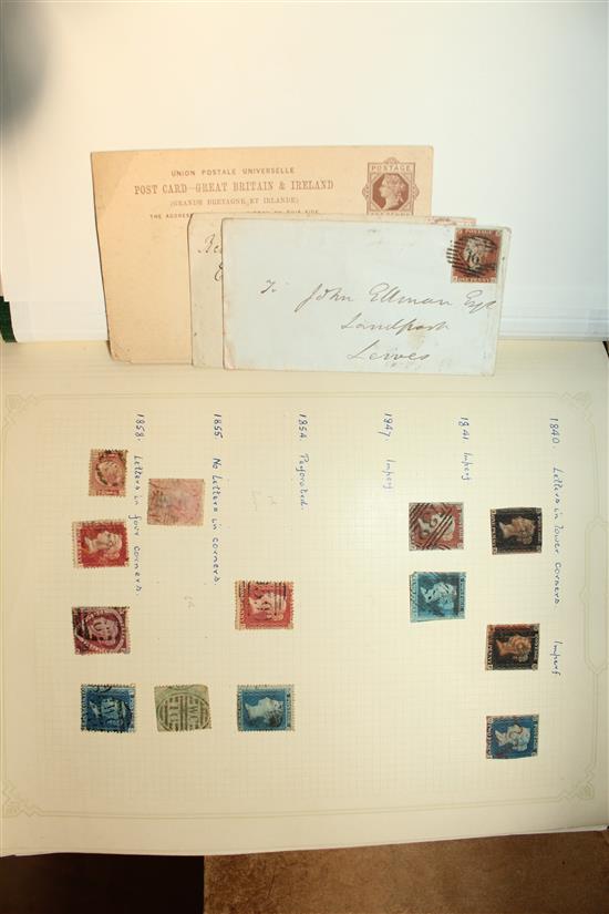 STAMPS - GB 1840-1987, inc 2 x Penny Black, 2d Blue, surface printed, Bantams, QV Jubilee, KE 1902, both MM to 1s (Simplex Album)